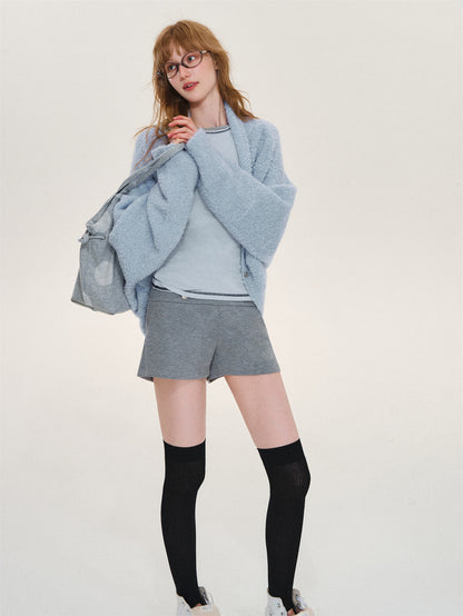 Asgony ASG26568 Soft Loop-Yarn Batwing Cardigan