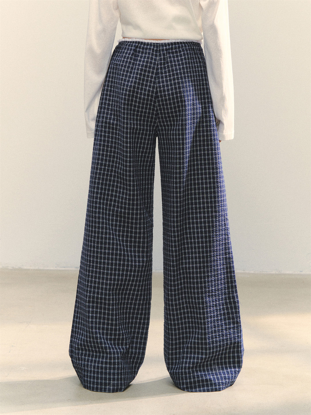 AsGony ASG25365 Plaid loose pants