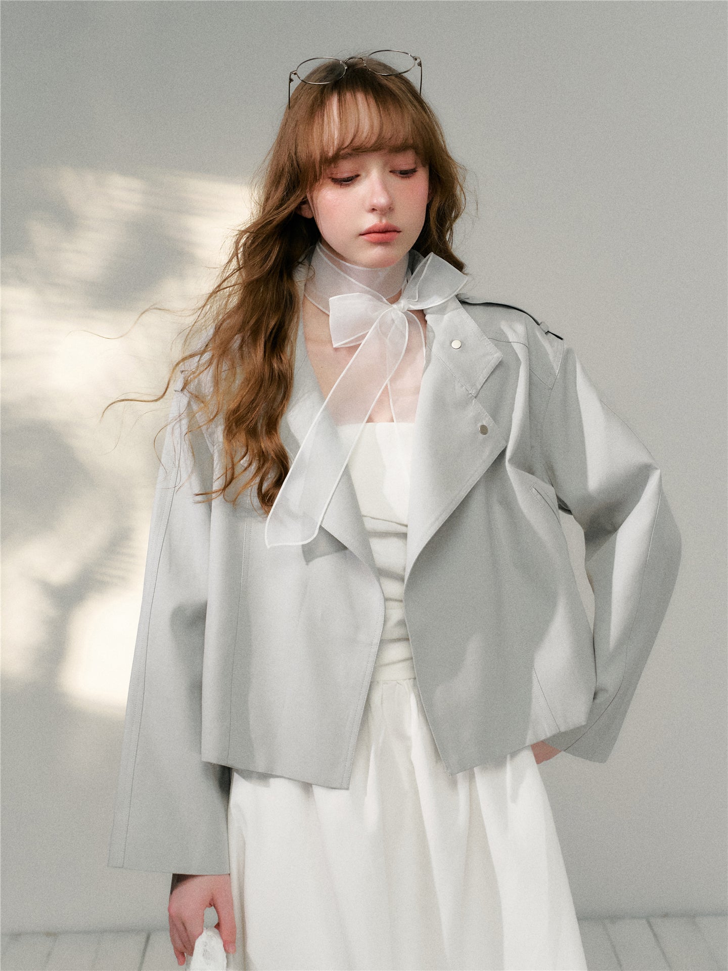 16DEWS 16D26127 Short loose windbreaker jacket