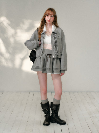 16DEWS 16D26102&amp;16D26103 Air layer short jacket jacket + skirt