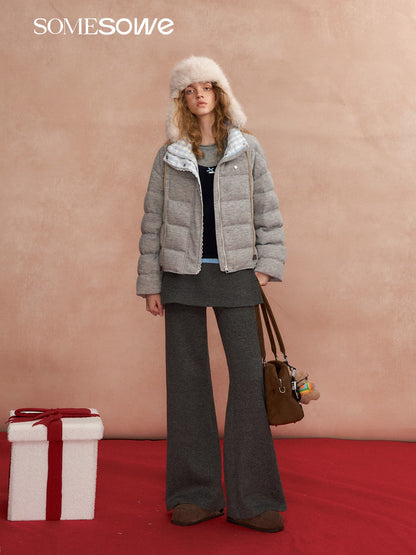 SOMESOWE S2508299 Detachable curtain micro fleece long pants