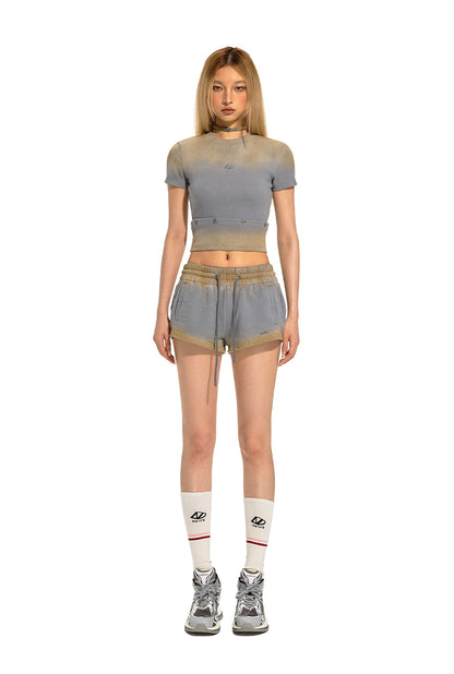 NAWS DK050524 Mud dyed jogging shorts