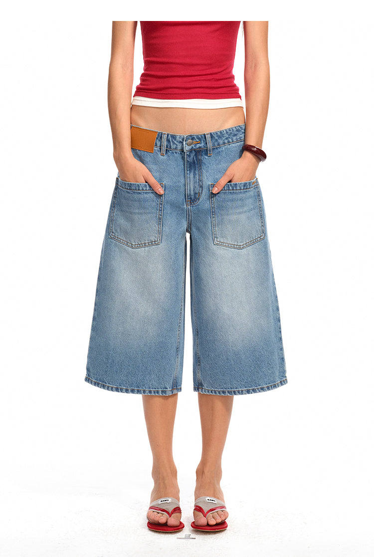 NAWS DK020825 Hot sea blue denim shorts