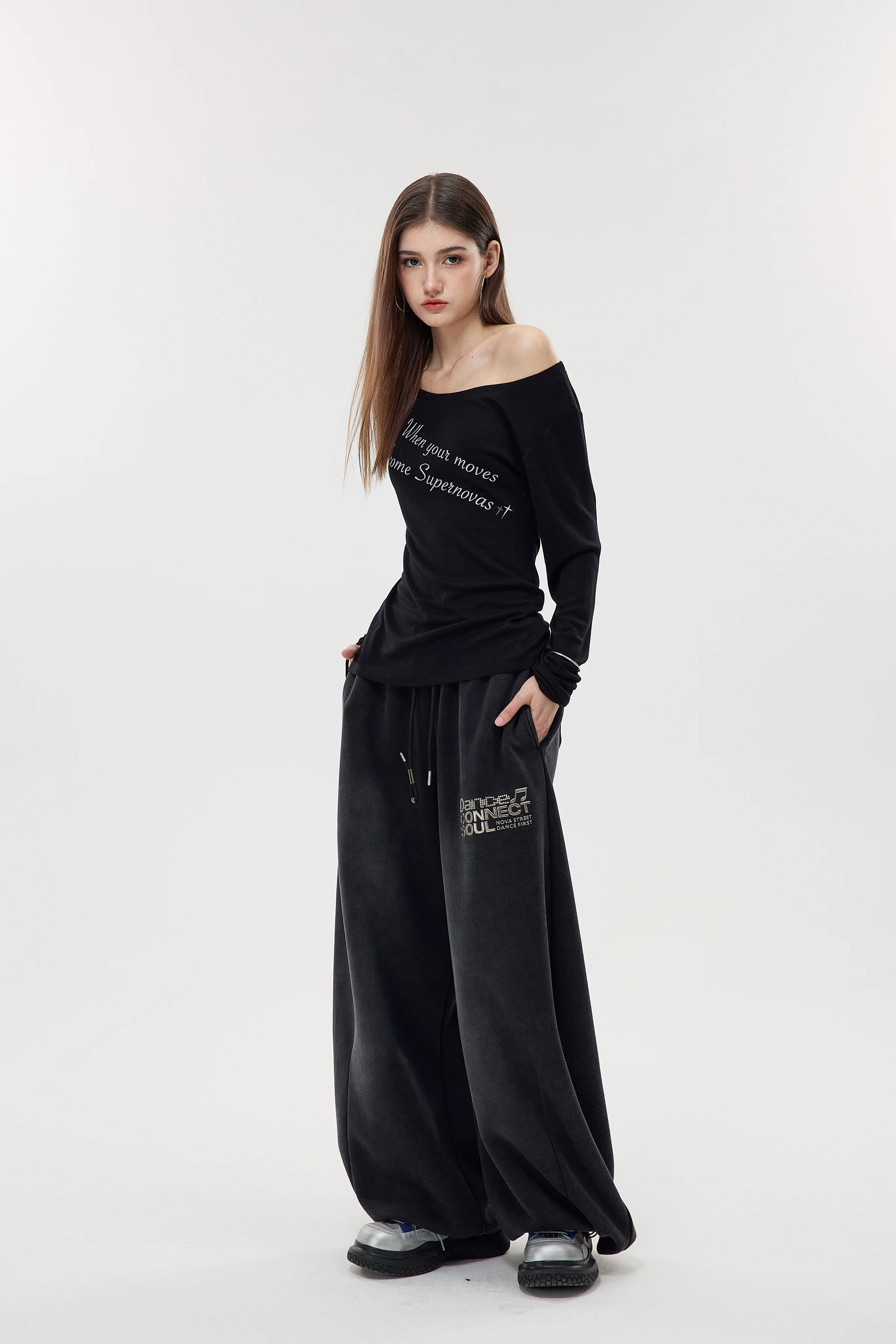 Nova Street Ice Silk One Shoulder Tee (3color)