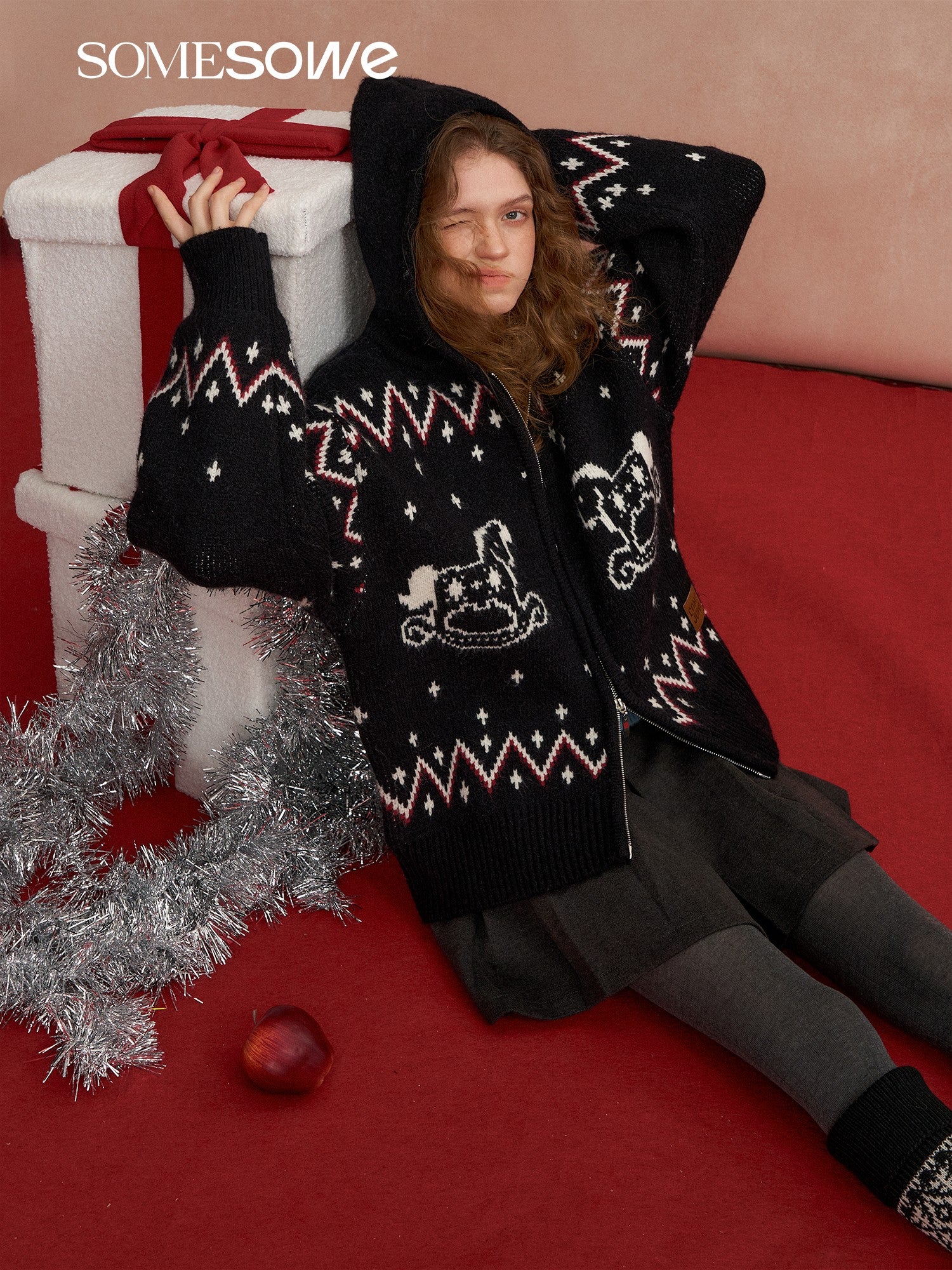 SOMESOWE S2508295 Fel Island Trojan hooded cardigan