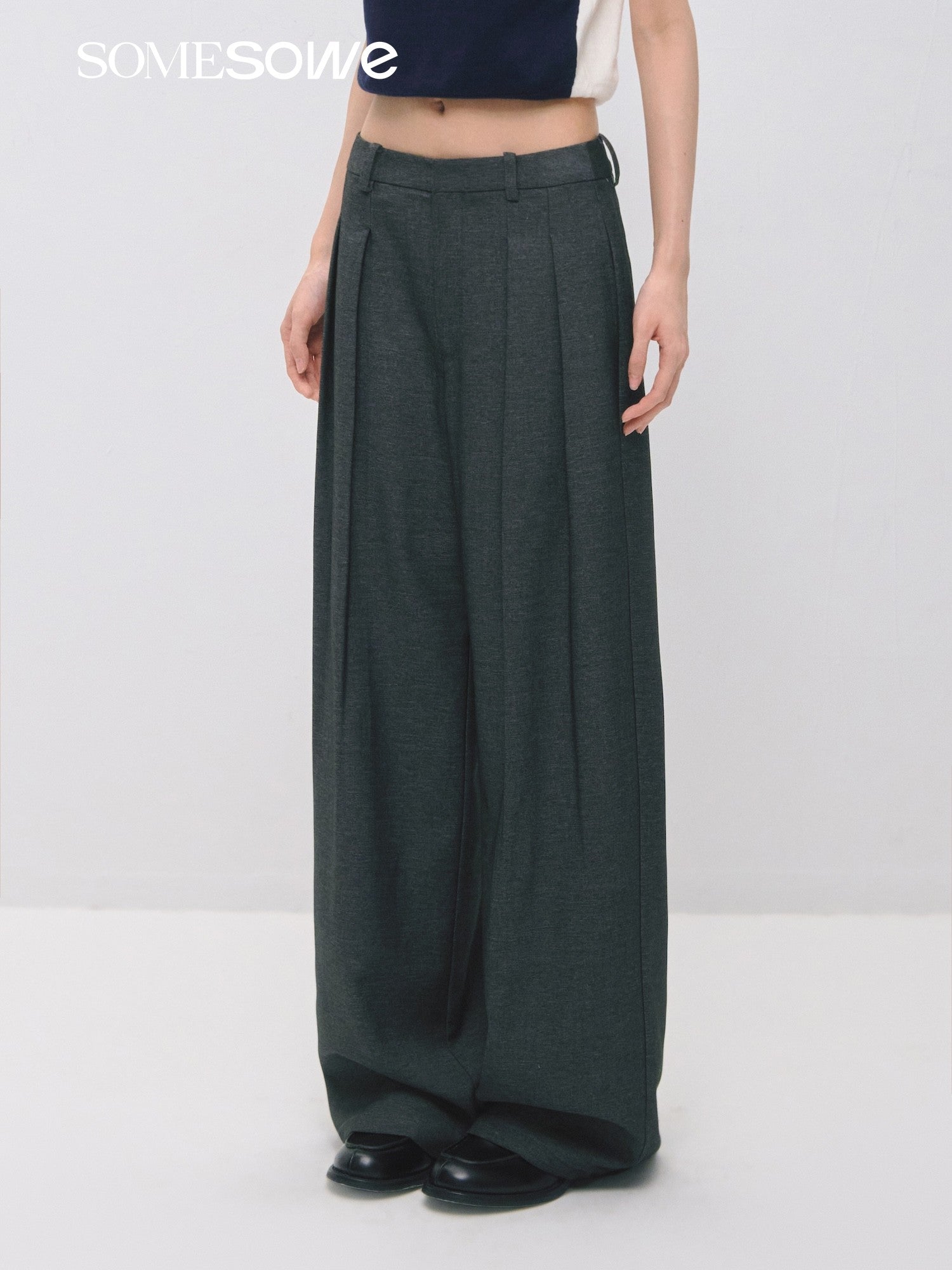 SOMESOWE S2609023 Removable suit pleated skirt pants