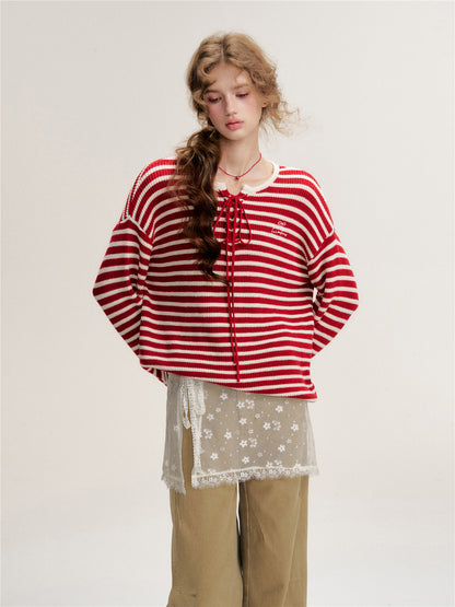 16DEWS 16D25472 Strap design pullover knitted top