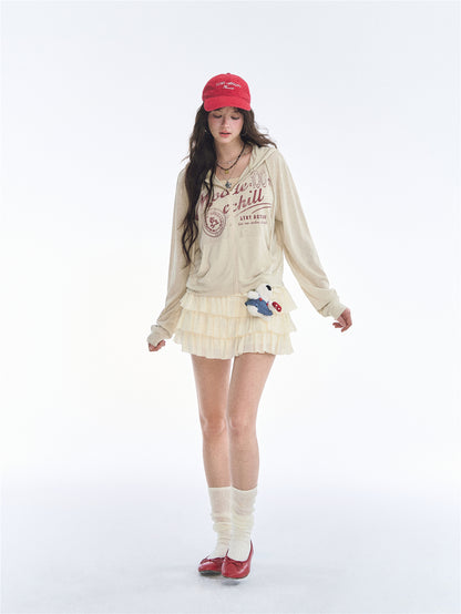 Asgony ASG26547 Layered A-Line Tiered Skirt