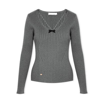 16DEWS 16D25507 V-neck slim-fit knit top