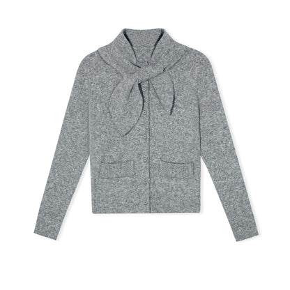 16DEWS 16D25521 Detachable Scarf Collar Knitted Top