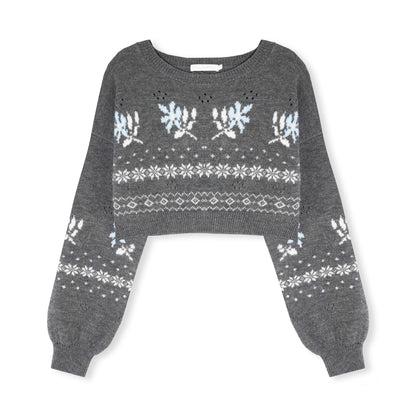 16DEWS 16D25545&amp;16D25546&amp;16D25547 Fel Island Jacquard Knitted Round Neck Hooded Sweater Set