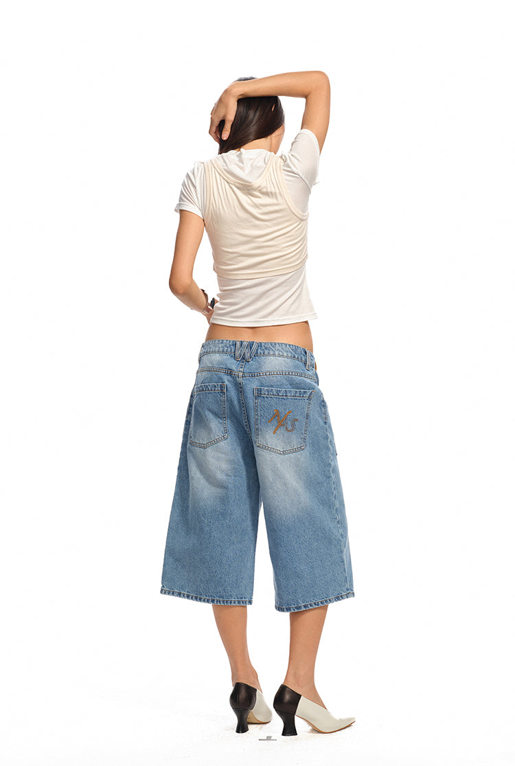 NAWS DK020825 Hot sea blue denim shorts