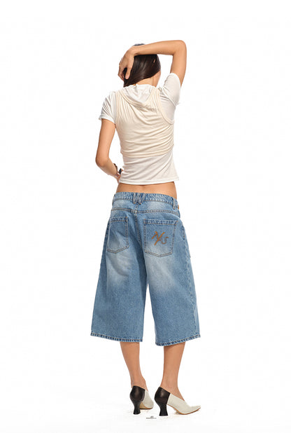 NAWS DK020825 Hot sea blue denim shorts