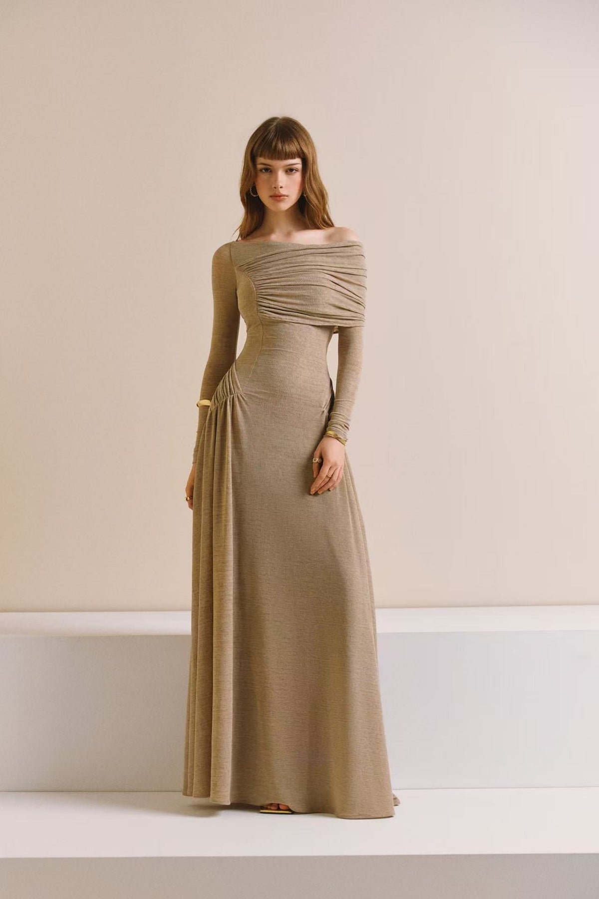 CICI CHAUMET Off-shoulder Dress (3color)