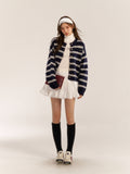 AsGony ASG24572 Stripe Cardigan(2color)