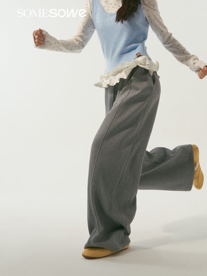 SOMESOWE S2509006 Double waisted curved sword guard pants