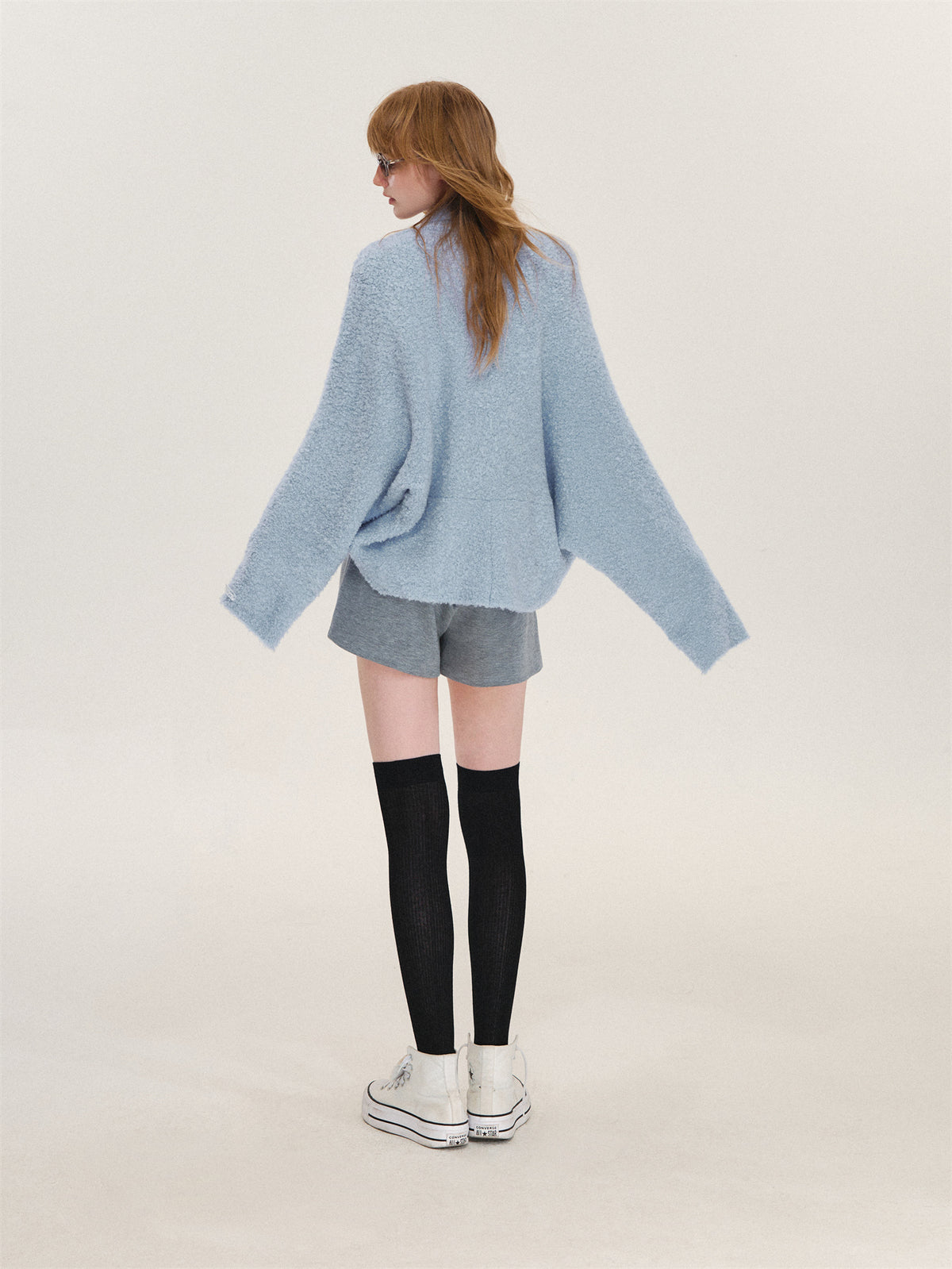 Asgony ASG26568 Soft Loop-Yarn Batwing Cardigan