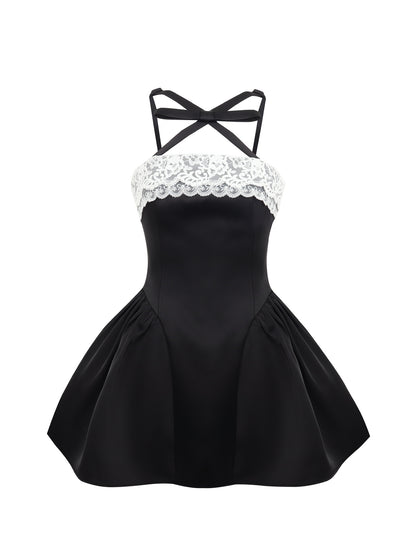 Jean Soo JS00208 Dark Night Princess Heavy Industry Lace Waisted Chest Fluffy Skirt
