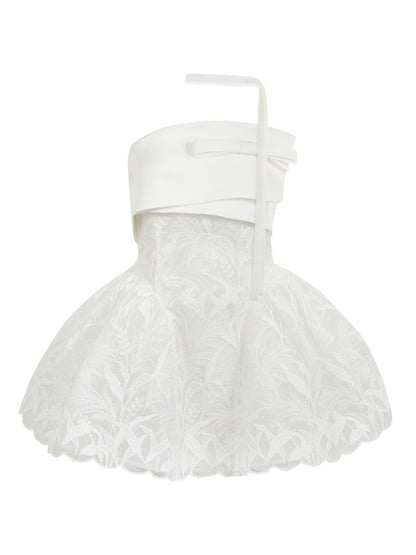 Jean Soo JS00210 Runaway bride heavy industry three-dimensional embroidery lace waist puffy skirt