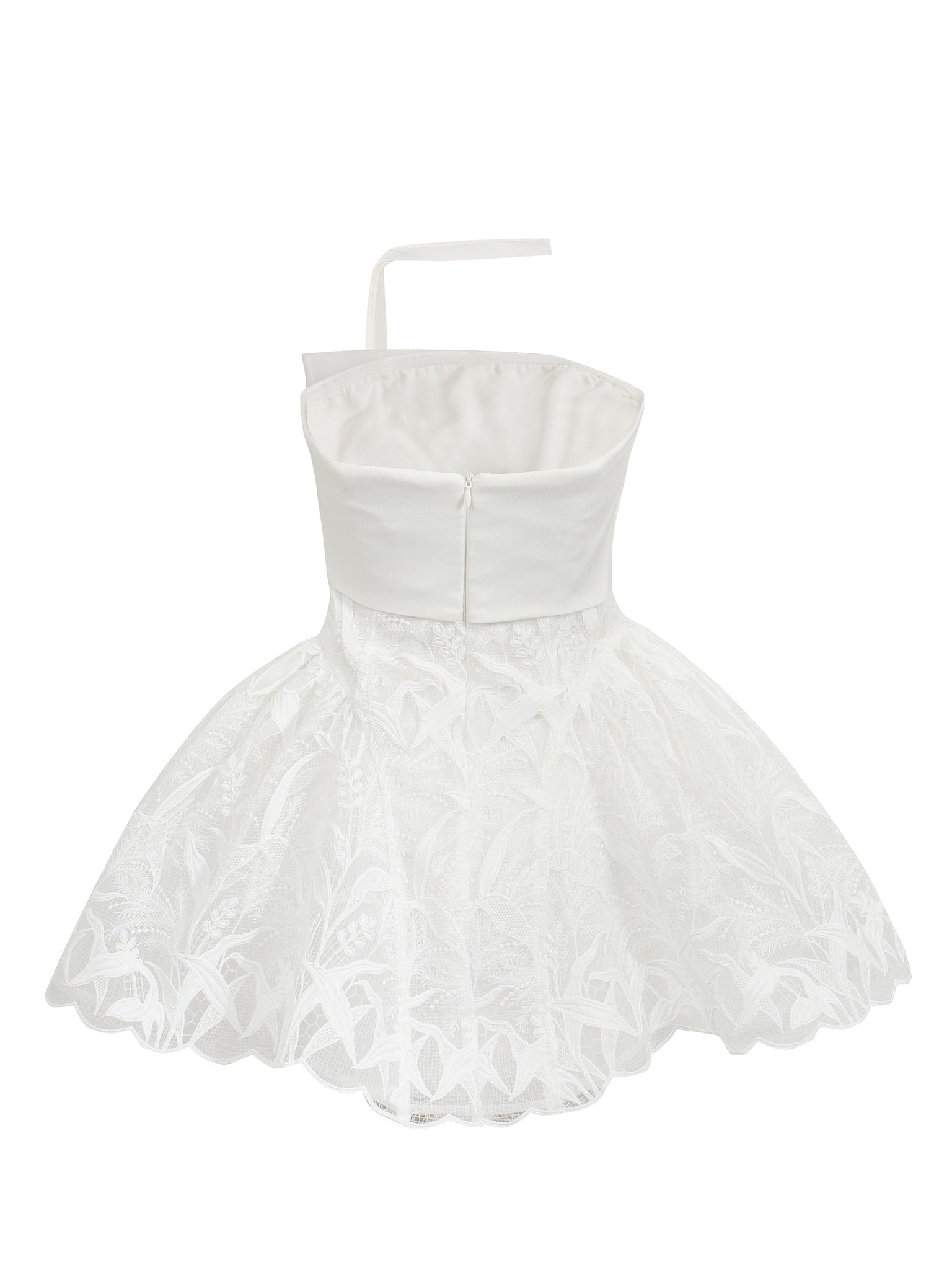 Jean Soo three-dimensional embroidery lace waist puffy dress