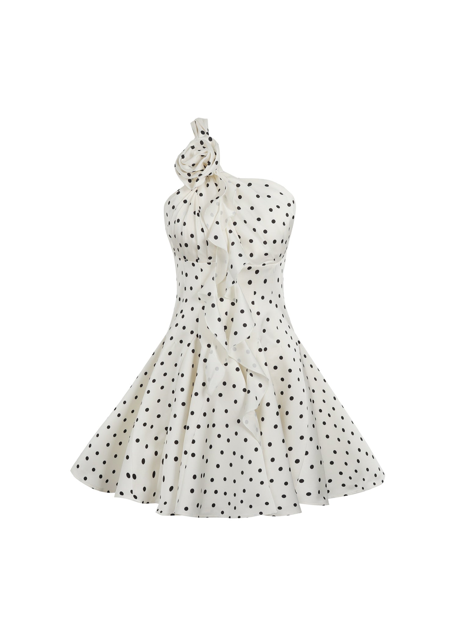 Jean Soo one-shoulder polka dot print dress