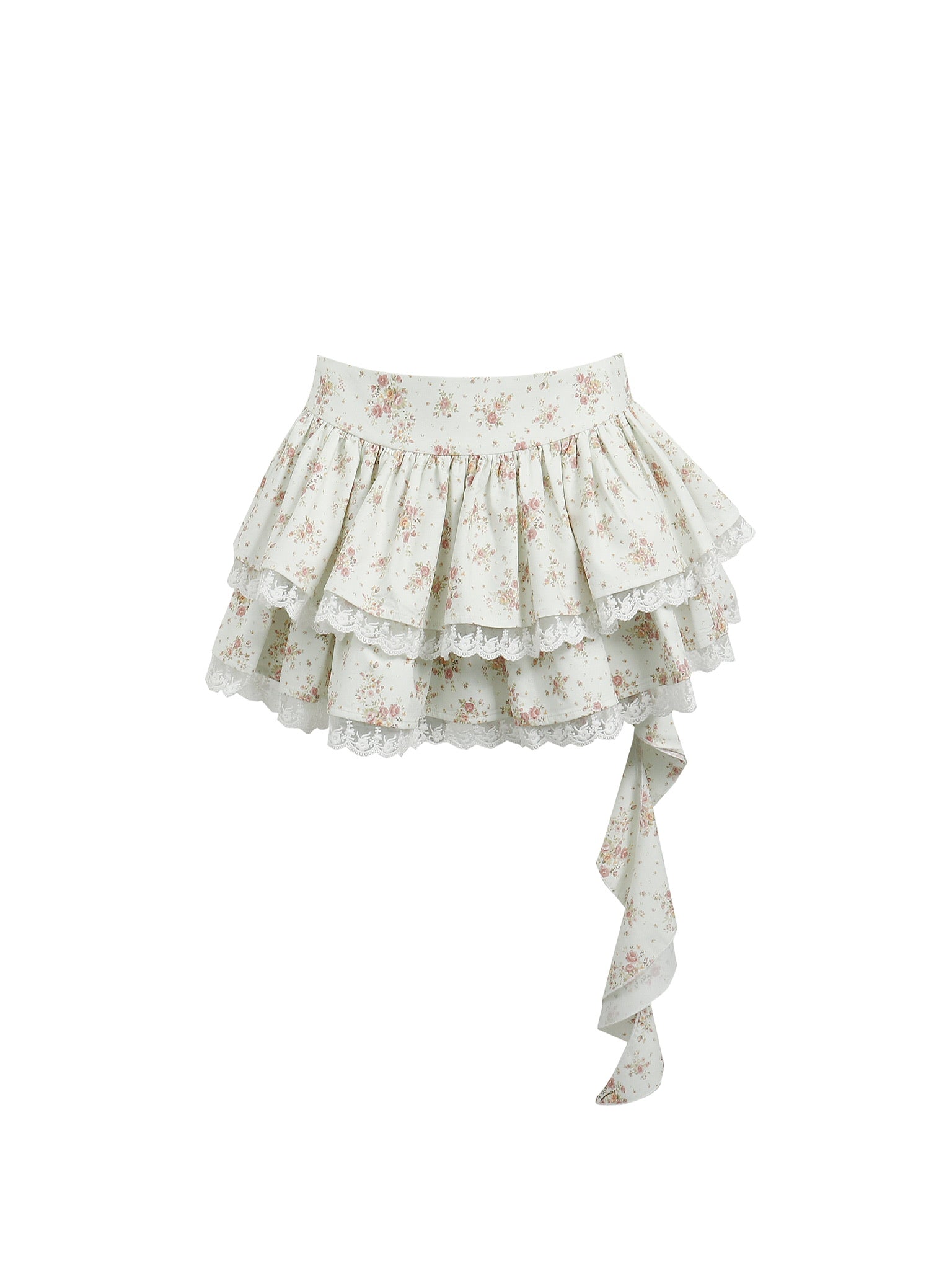 Jean Soo broken flower fish bone waist Corse+Skirt
