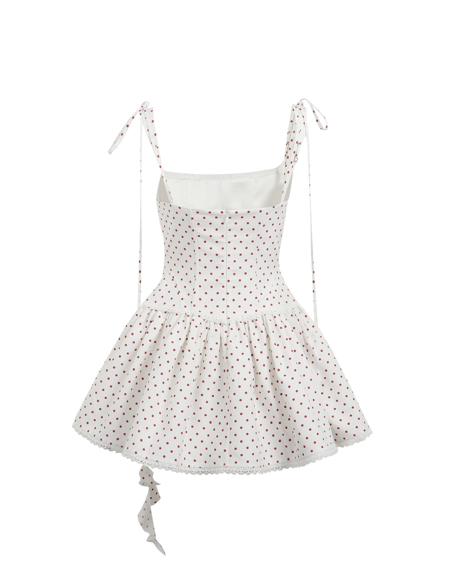 Jean Soo retro poldot fishbone suspender fluffy dress
