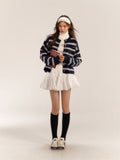 AsGony ASG24572 Stripe Cardigan(2color)