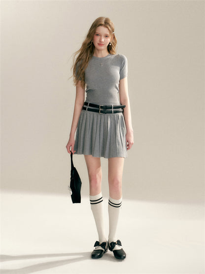 16DEWS 16D246076 Preppy style knitted suit