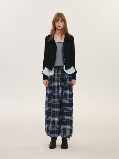 Asgony ASG26608 Suede Lace-Trim Jacket