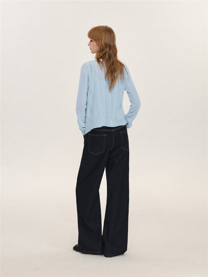 Asgony ASG26592 Wool-Blend Knit Two-Piece Set