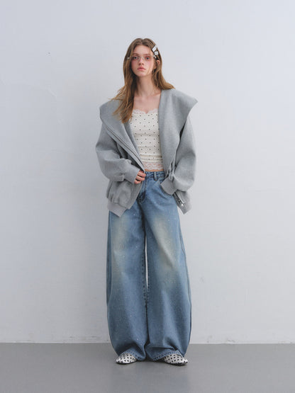 AsGony ASG25670 Lace patchwork polka dot camisole