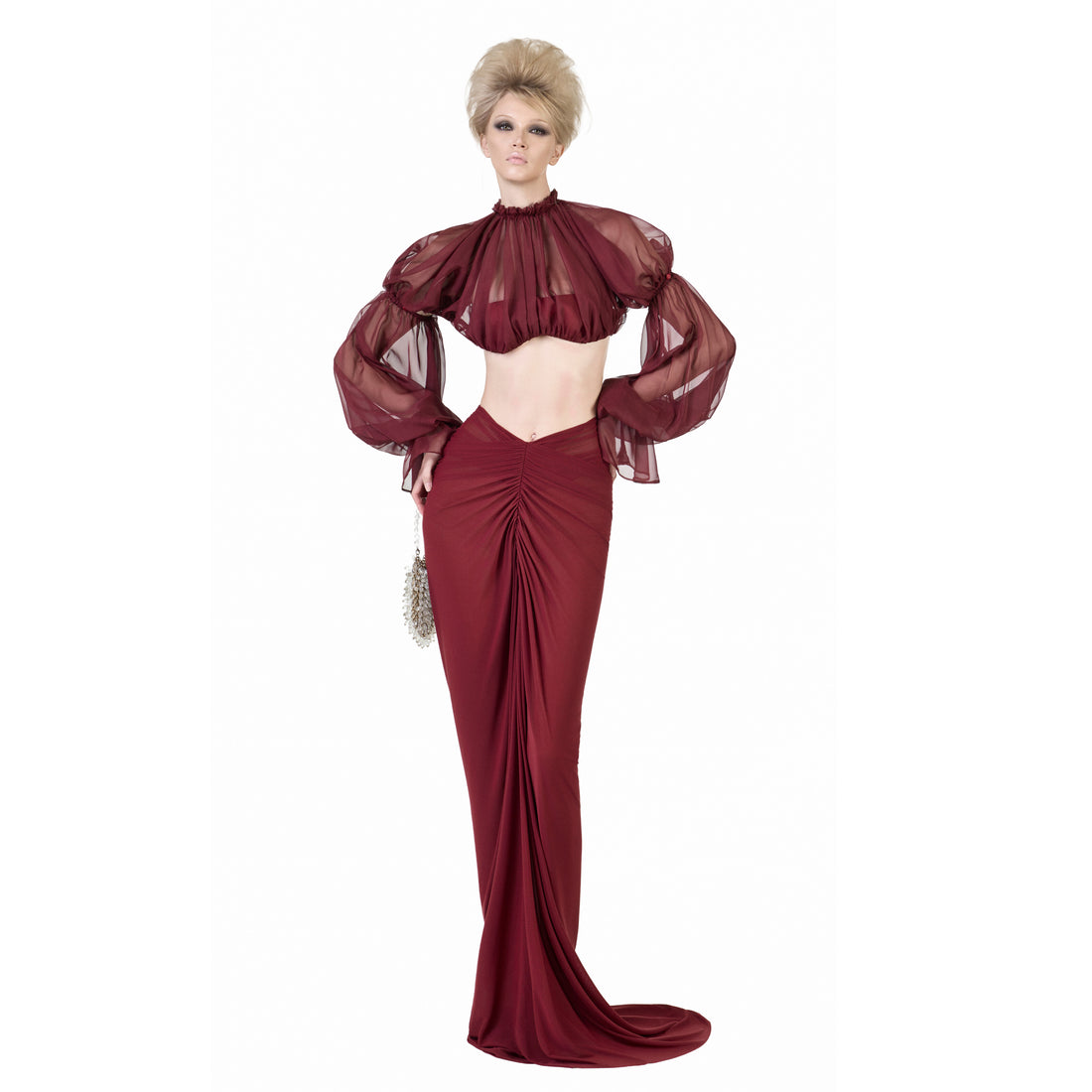 FFSD SHADE TOP &amp; SHADOW SKIRT-RED