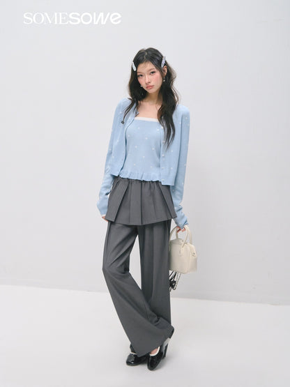 SOMESOWE S2609023 Removable suit pleated skirt pants