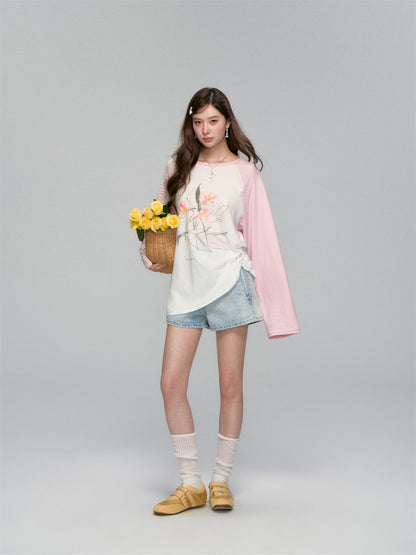 AsGony ASG25123 High waisted minimalist A-line shorts