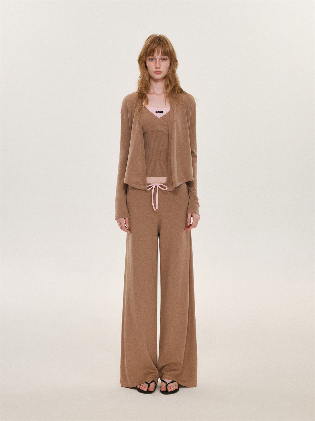 Asgony ASG26636&amp;ASG26637&amp;ASG26638 Faux-Layered Knit Set