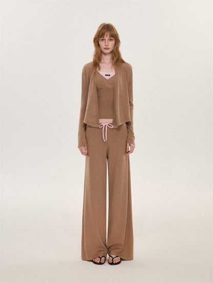 Asgony ASG26636&amp;ASG26637&amp;ASG26638 Faux-Layered Knit Set