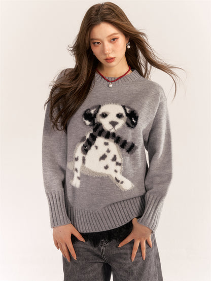 AsGony ASG24546 all-match lazy pullover sweater