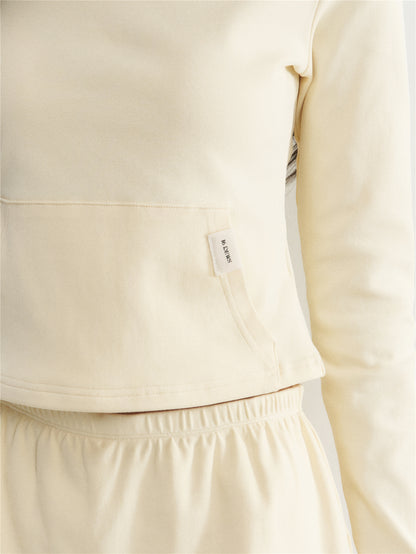 16DEWS 16D26026&amp;16D26027 Hooded short slim fit hoodie+skirt pants