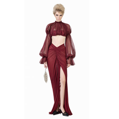 FFSD SHADE TOP &amp; SHADOW SKIRT-RED