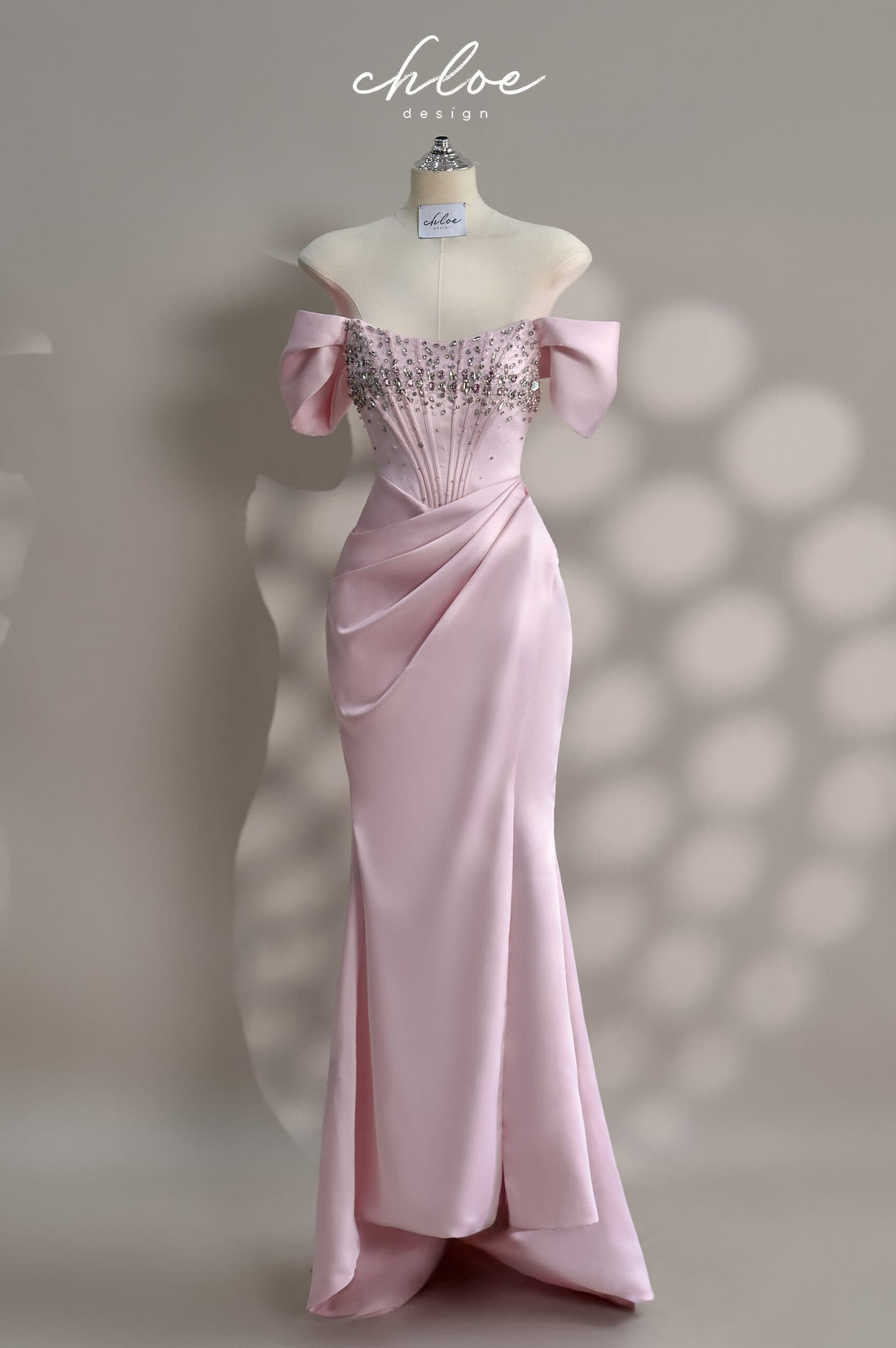Chloe Corset Crystal Maxi Dress