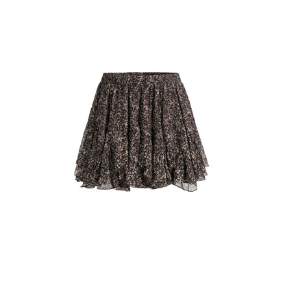 16DEWS 16D25078 Irregular Hem A-Line Ruffled Short Skirt