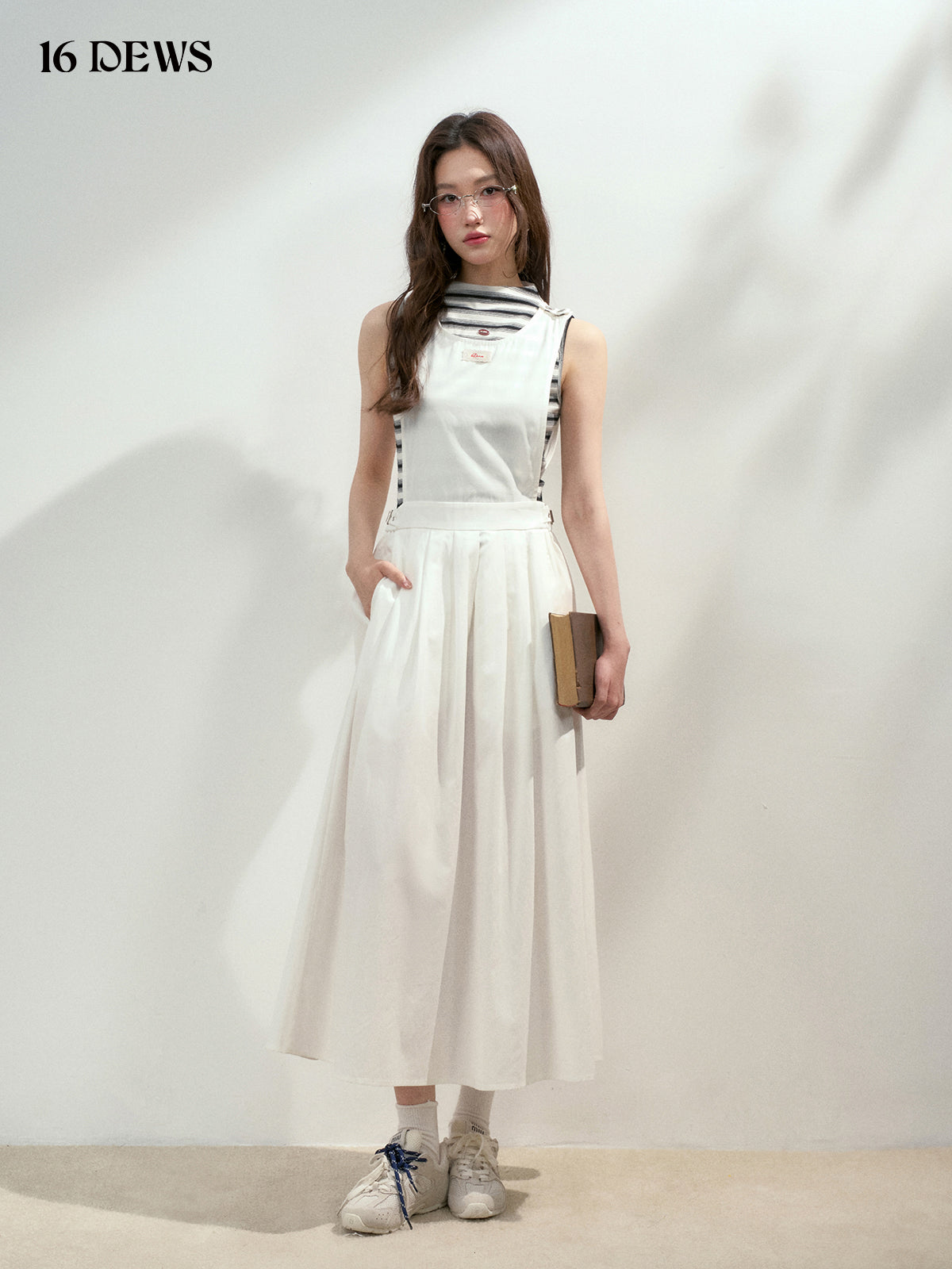 16DEWS 16D25131 Low waisted sleeveless vest dress