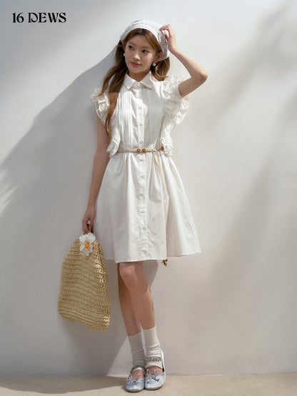 16DEWS 16D25189 Lace shirt dress