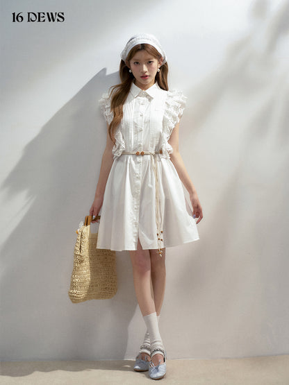 16DEWS 16D25189 Lace shirt dress