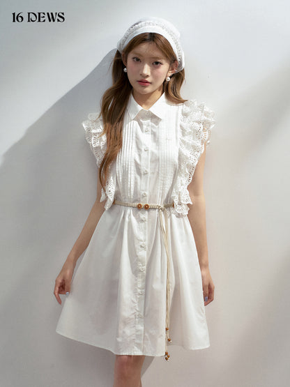 16DEWS 16D25189 Lace shirt dress