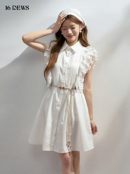 16DEWS 16D25189 Lace shirt dress
