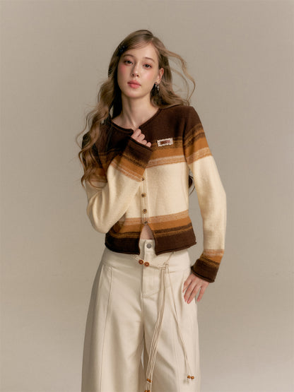 16DEWS 16D25288&amp;16D25290 Gradient wool sweater + pants set