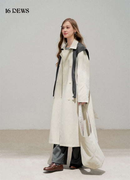 16DEWS 16D25292 Medium length silhouette windbreaker jacket (with shoulder bag)
