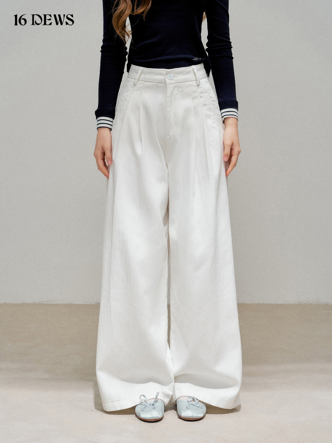 16DEWS 16D25305 Loose wide leg casual pants